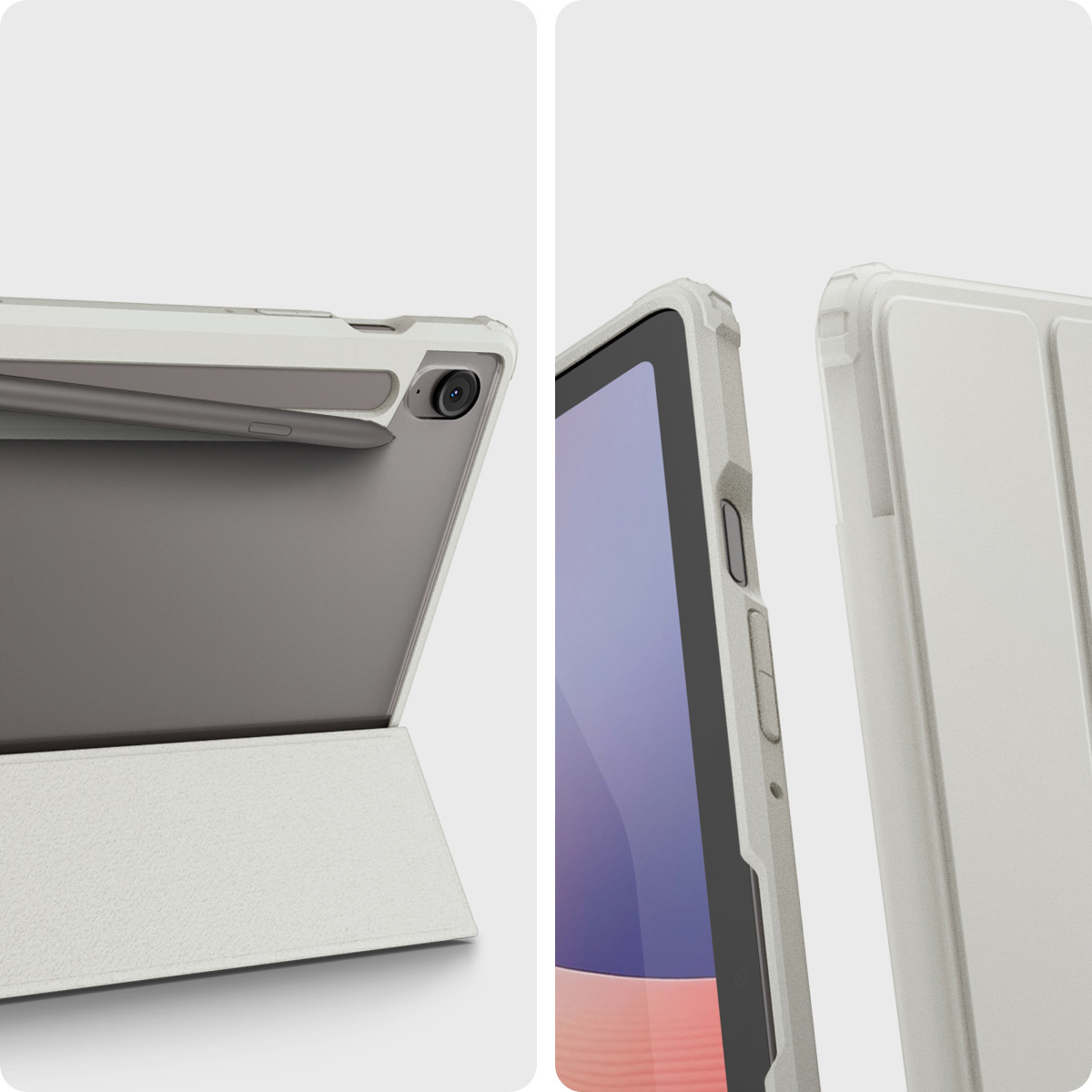 Etui Spigen Ultra Hybrid Pro do Galaxy Tab S10 FE, szaro-przezroczyste